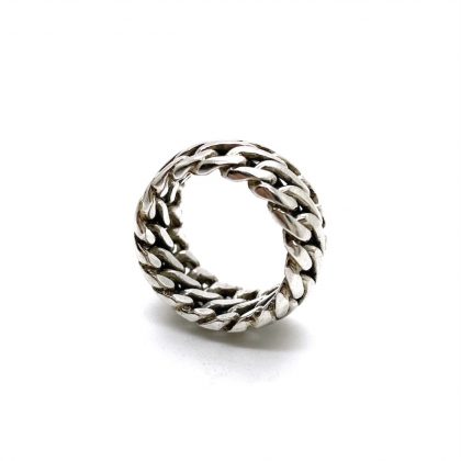 Zilveren chain ring