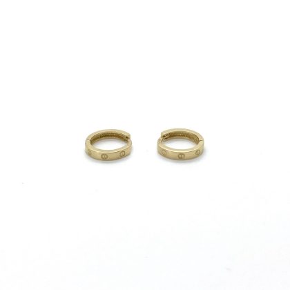 Kleine gouden oorringen in Cartier style.