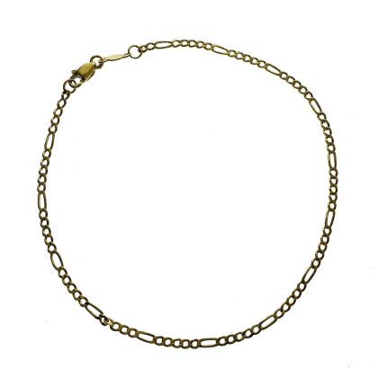 Gouden armband van figaro schakel.