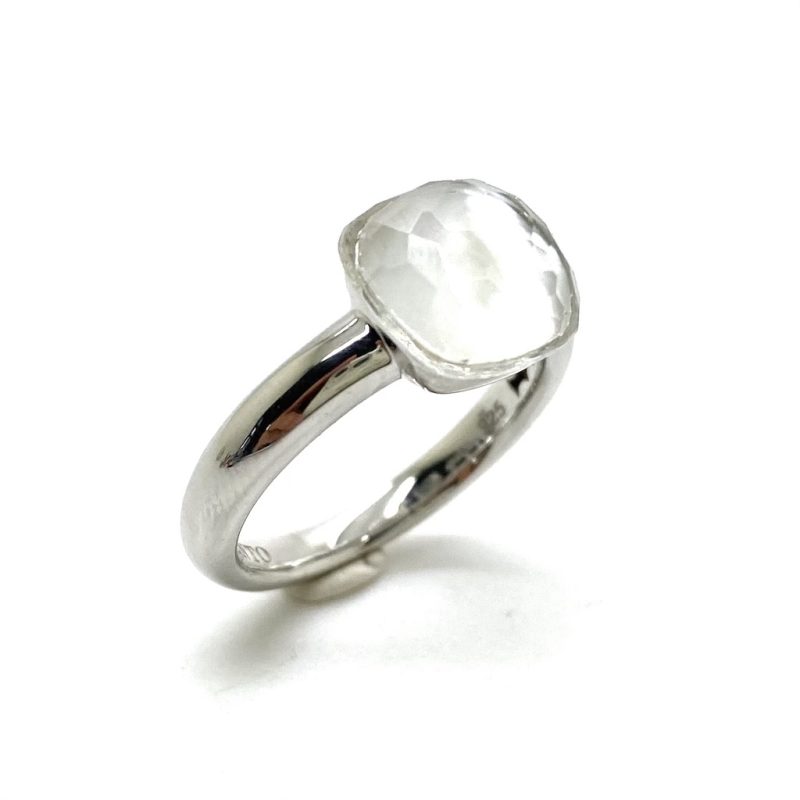 Zilveren ring van het merk Ti Sento gezet met witte zirconia.