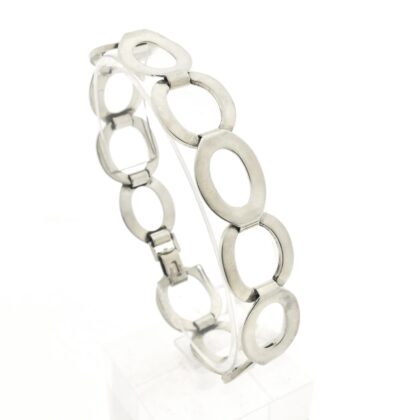 Zilveren armband met ronde schakels | 20,5 cm